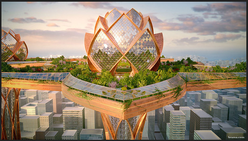 Город в небе - город лотосов - архитектурная утопия или реальность будущего? 