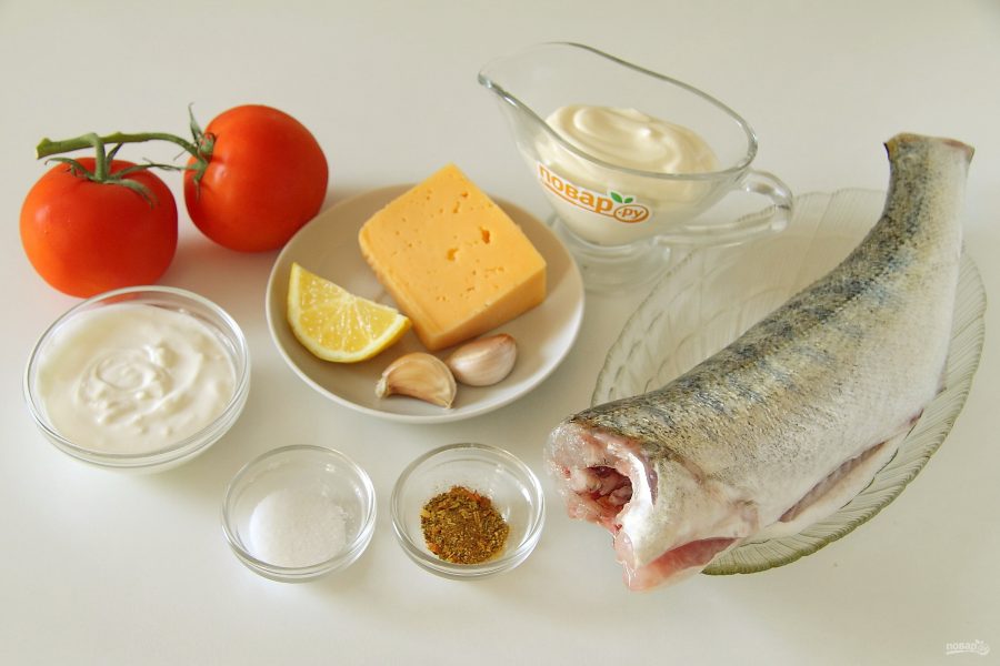 Ингредиенты для запеченной рыбы в духовке