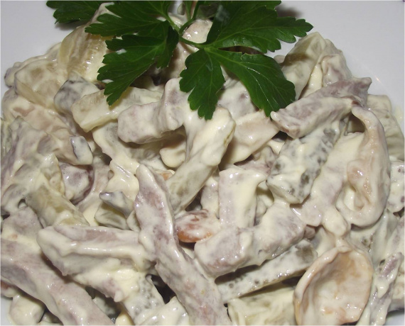 Салат рецепты с языком и соленым огурцом Салат рецепты с языком и соленым огурцом