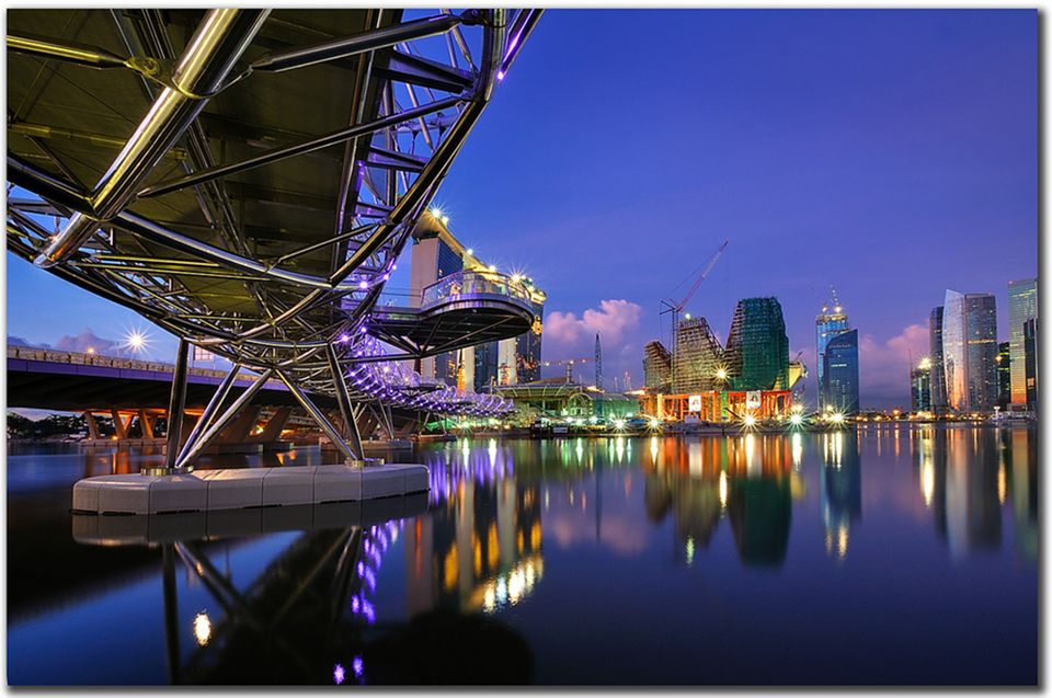 Мост Double helix bridge - marina bay sands. NewPix.ru - Захватывающие фотографии мостов