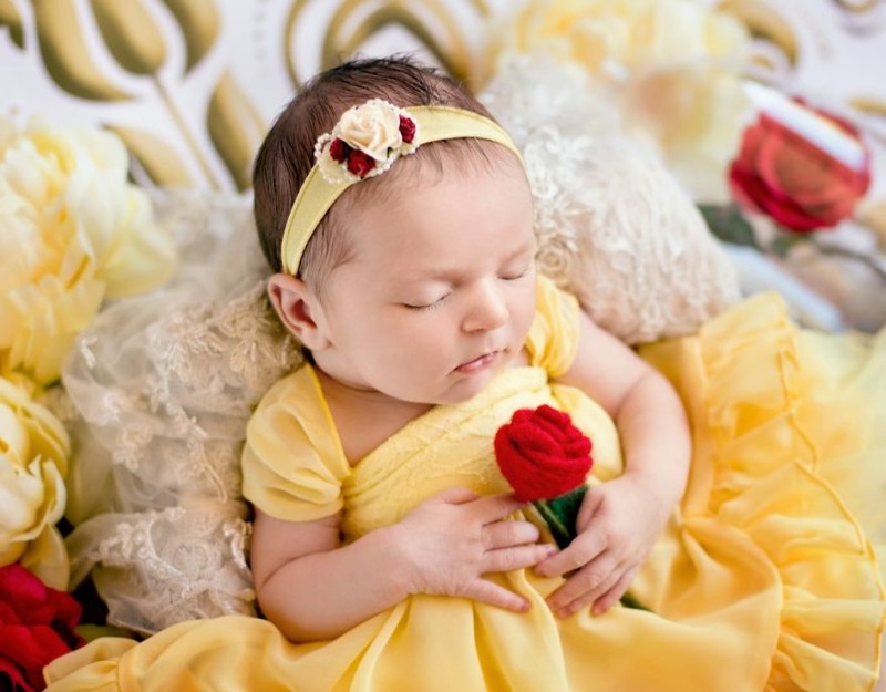 Эта фотосессия никого не оставит равнодушным: новорожденные в образе диснеевских принцесс дети, дисней, малыши, мило, принцессы, творчество, фото, фотосессия