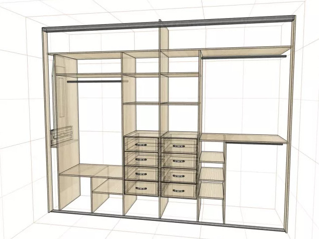 Как сделать встроенный шкаф купе