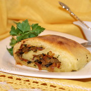 Пошаговое фото рецепта: Мекленбургский картофельный рулет со шкварками