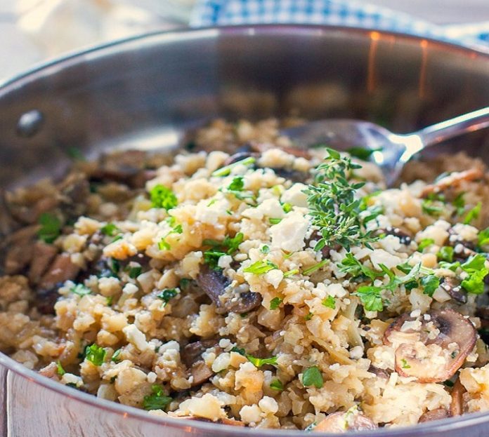 Цветная капуста с грибами и сыром фета. Невероятно вкусно и полезно