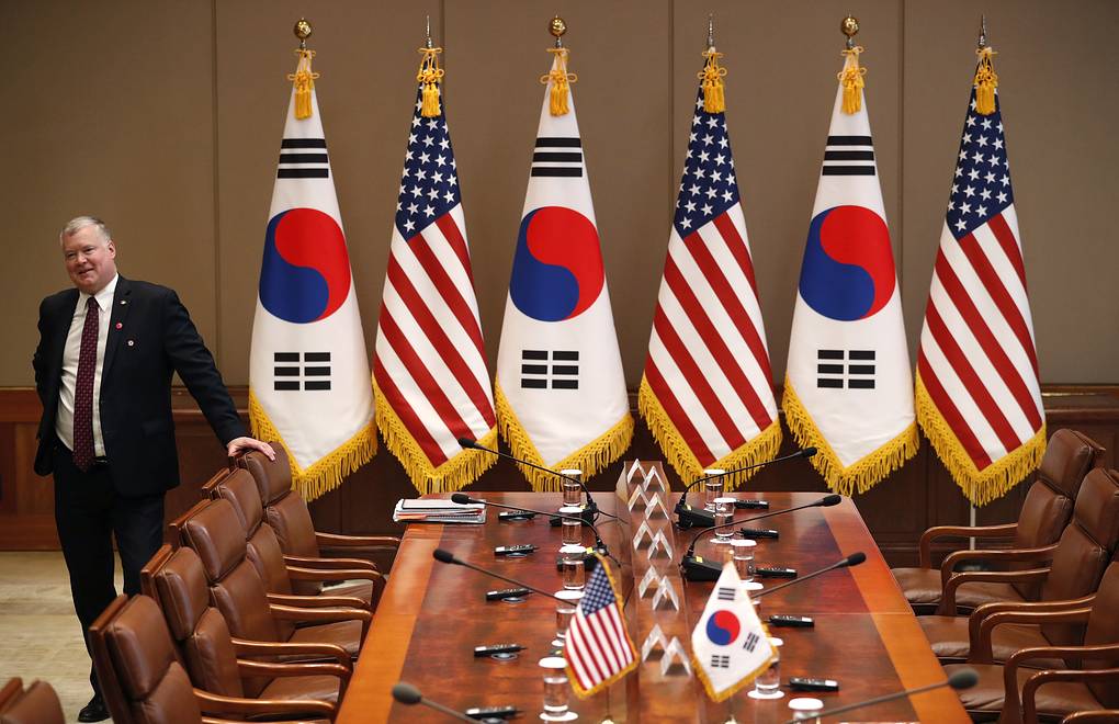 Спецпредставитель США по КНДР Стивен Бигэн Kim Hong-Ji/Pool Photo via AP