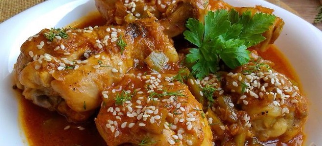 Курица, маринованная в соевом соусе