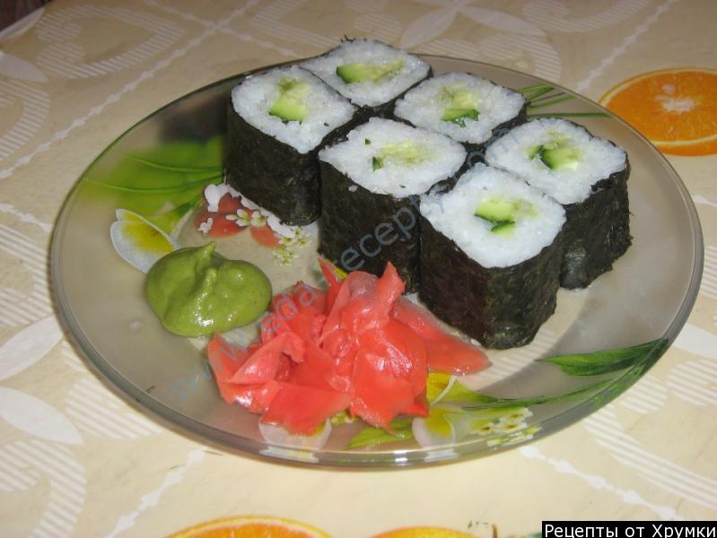 Роллы с огурцом и сыром рецепт