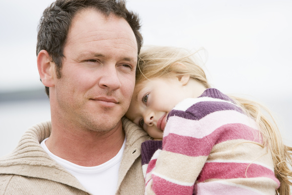 Father and daughter at beach smiling  Monkey Business, -   #8658652  Fotolia.ru