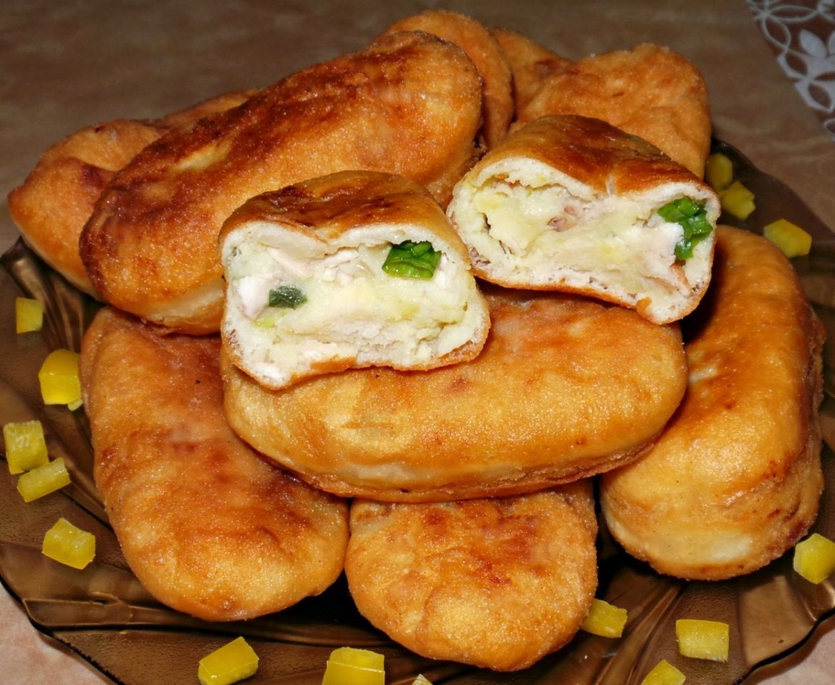 Рецепт жареные пирожки с курицей Рецепт жареные пирожки с курицей