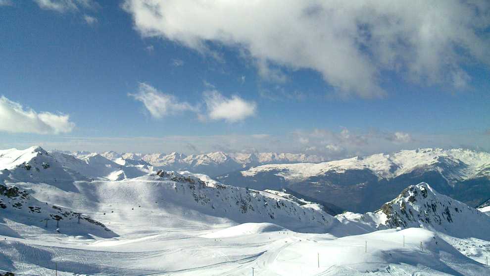 la plagne. горный пейзаж