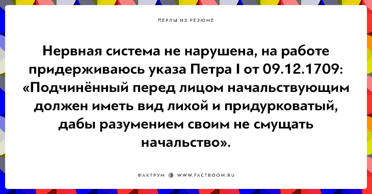 20 незабываемых перлов из резюме оригинальных людей 20 незабываемых перлов из резюме оригинальных людей