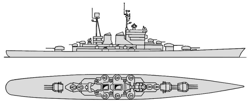 Артиллерийское вооружение тяжелых крейсеров послевоенных проектов 82 и 66