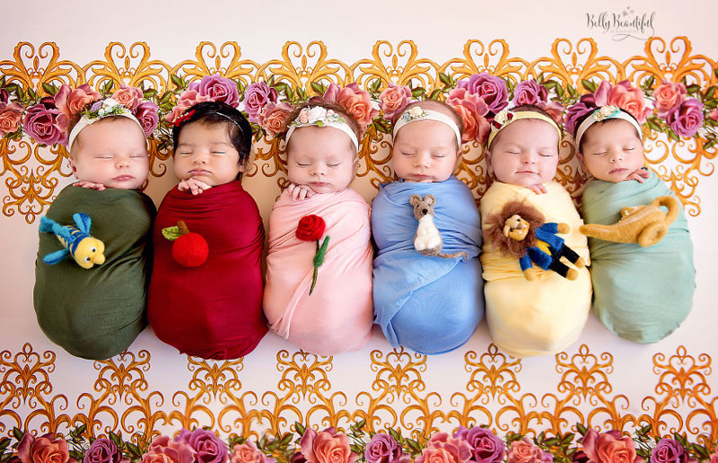 Эта фотосессия никого не оставит равнодушным: новорожденные в образе диснеевских принцесс дети, дисней, малыши, мило, принцессы, творчество, фото, фотосессия