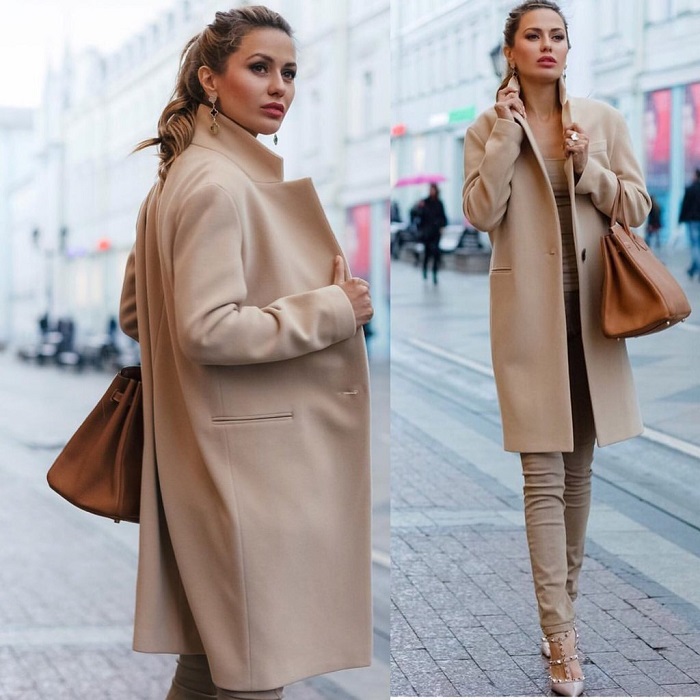 Бежевое кашемировое пальто - это нестареющая классика. / Фото: Klubok.com Бежевое кашемировое пальто - это нестареющая классика. / Фото: Klubok.com
