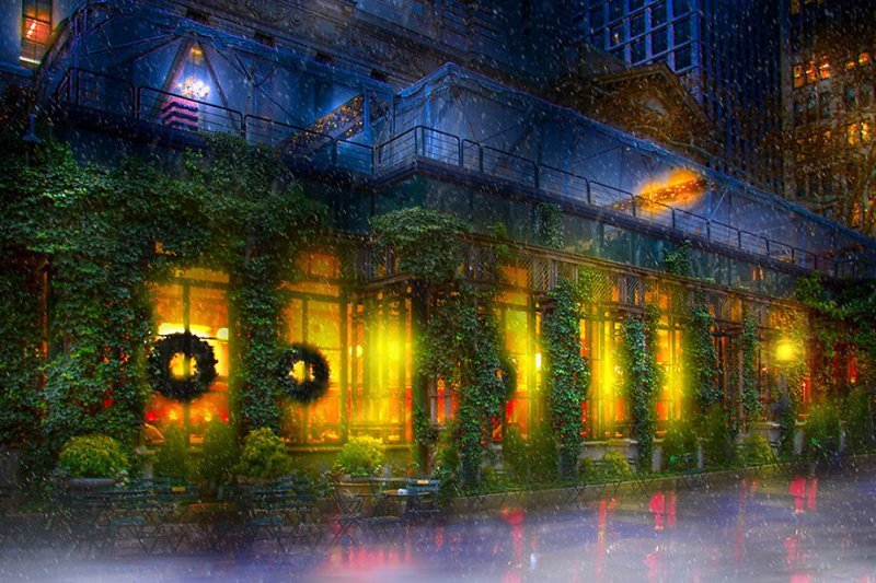 Известный гриль-бар Bryant Park Grill Известный гриль-бар Bryant Park Grill Нью -Йорк, красиво, красивый вид, новогоднее настроение, новый год, рождество, сша, фото