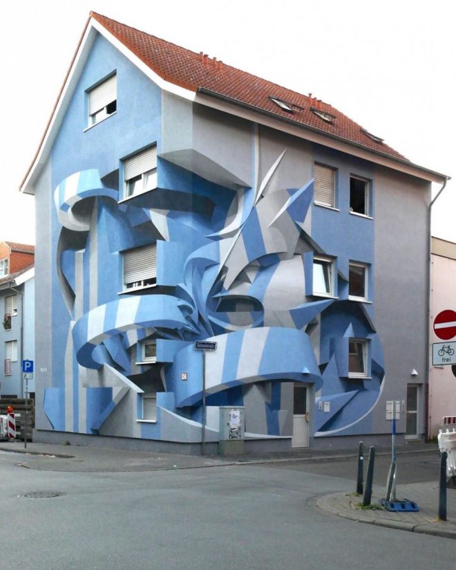 6 потрясающих фото 3D граффити на домах