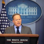 Press Secretary Sean Spicer deliver an statement at the press briefing room at the White House in Washington U.S., January 21, 2017. REUTERS/Carlos Barria