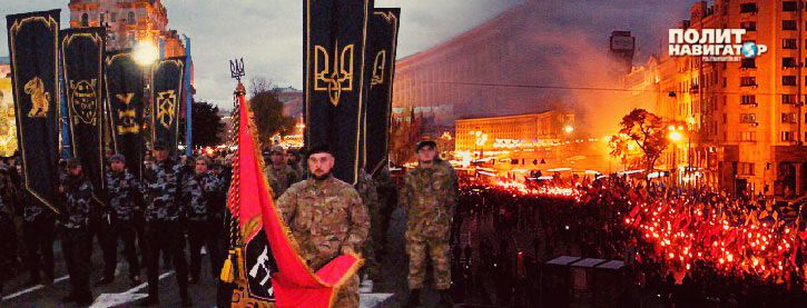 Марш националистов в Киеве: В список врагов включены Польша и Венгрия