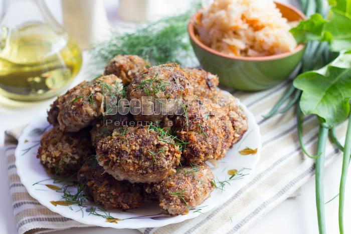 Котлеты с квашеной капустой и фаршем рецепт