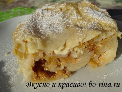 ВКУСНО И КРАСИВО! Штрудель с творогом или яблоком в молочной заливке