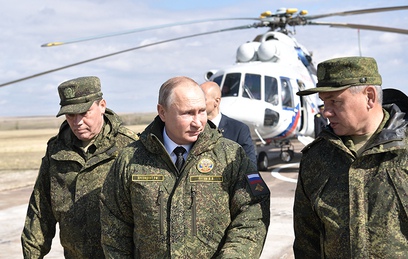 Путин понаблюдал за масштабными учениями под Оренбургом