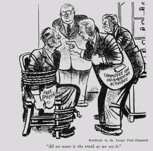 «Нам нужна только правда, как мы ее понимаем». Карикатура Херблока (Герберта Блока) в газете St. Louis Post-Dispatch, 1950