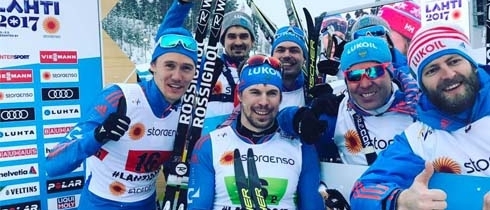 Устюгов и Крюков выиграли золото в командном спринте на ЧМ в Лахти