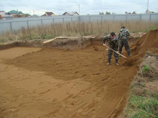 закладка фундамента