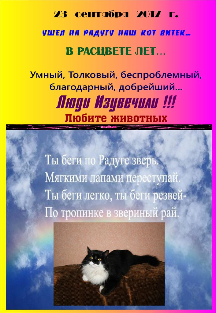 Прощай, Витёк... Не могу не поделиться... Прощай, Витёк... Не могу не поделиться...