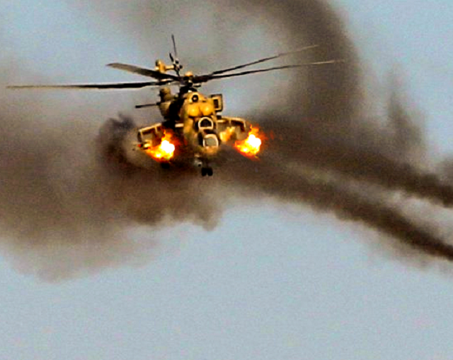 СМИ: убойная «карусель» от русских Ми-35 в Сирии попала на видео СМИ: убойная «карусель» от русских Ми-35 в Сирии попала на видео