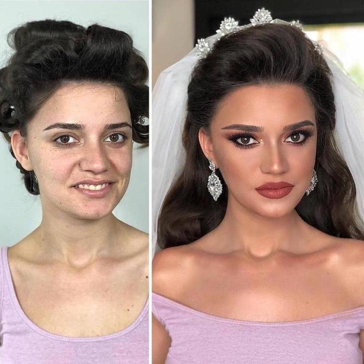 30 невест до и после свадебного макияжа, который сделал их королевами праздника