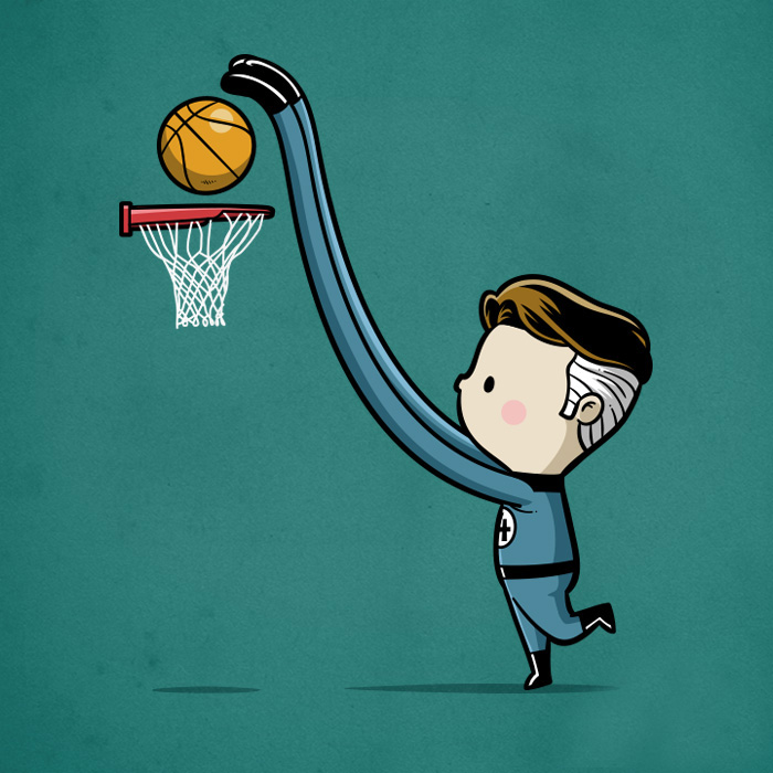 Sporty Mr. Fantastic - Basketball