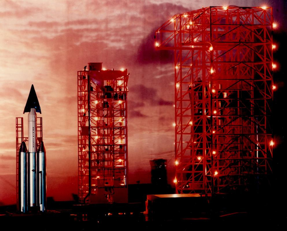 Модель стартового комплекса «Dyna-Soar» с ракетой-носителем «Titan IIIC». Фото из коллекции Скотта Лоузера aerospaceprojectsreview.com - Космический «Динозавр» | Warspot.ru