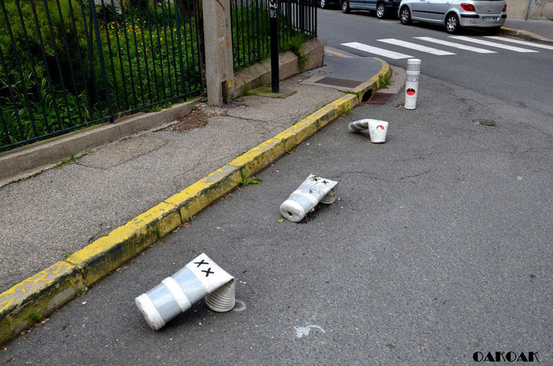 Уличное искусство, играющее с окружающей средой