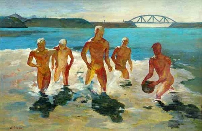 «Обеденный перерыв в Донбассе». (1935 год). Автор: Александр Дейнека. «Обеденный перерыв в Донбассе». (1935 год). Автор: Александр Дейнека.