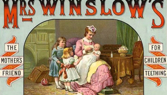 Жуткая медицина: успокаивающий сироп для младенцев. Жуткая медицина: успокаивающий сироп для младенцев.