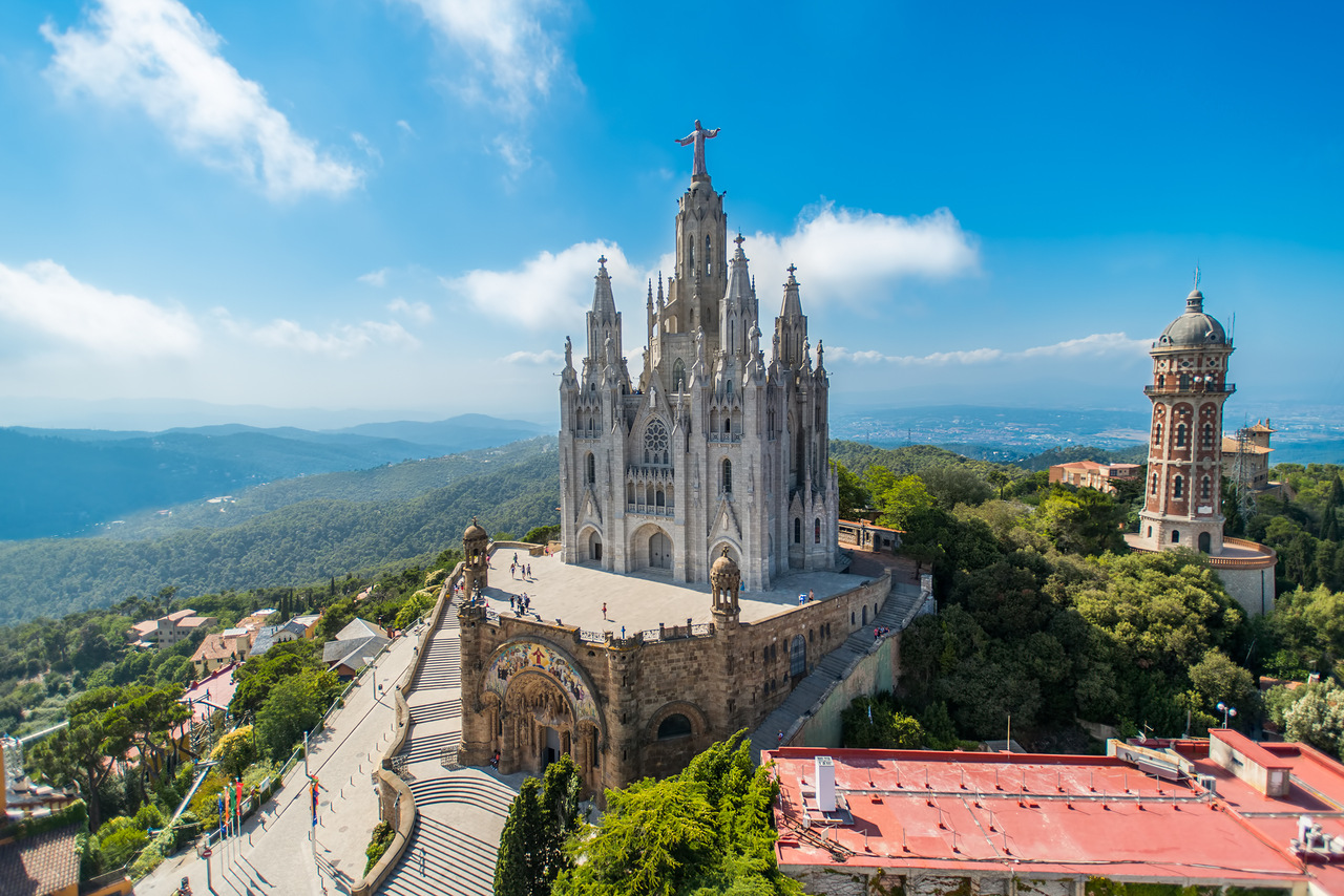 birdview on church