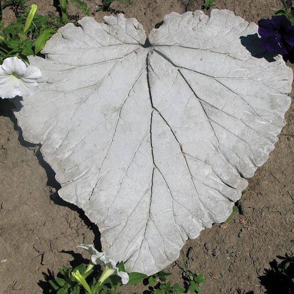 rhubarb-leaf-stepping-stone