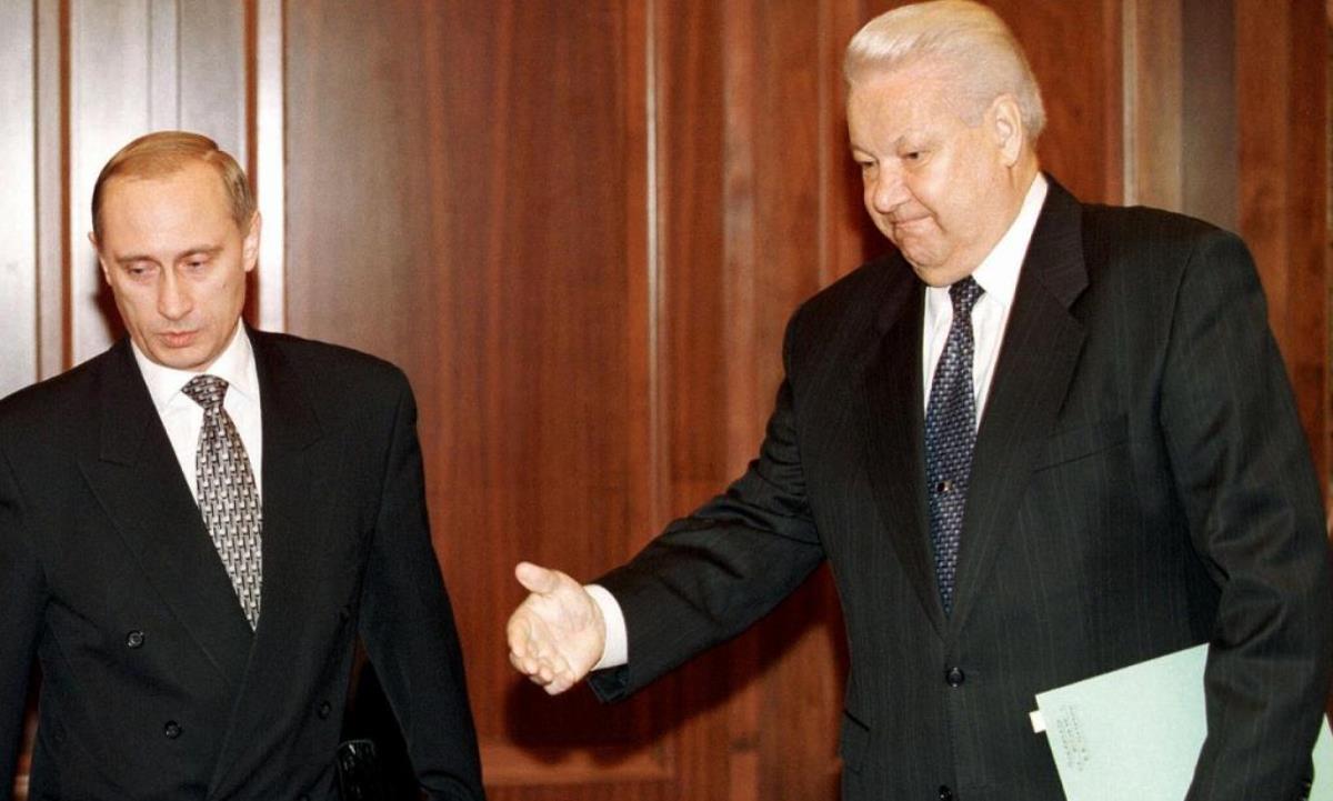 Владимир Путин и Ельцин