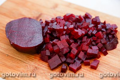 Фотографии рецепта Салат из репы со свеклой и орехами, 03 Салат из репы со свеклой и орехами, Шаг 03