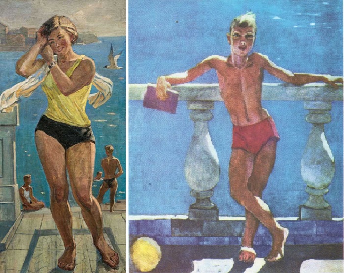 «На юге». (1966 год). Автор: Александр Дейнека. «На юге». (1966 год). Автор: Александр Дейнека.