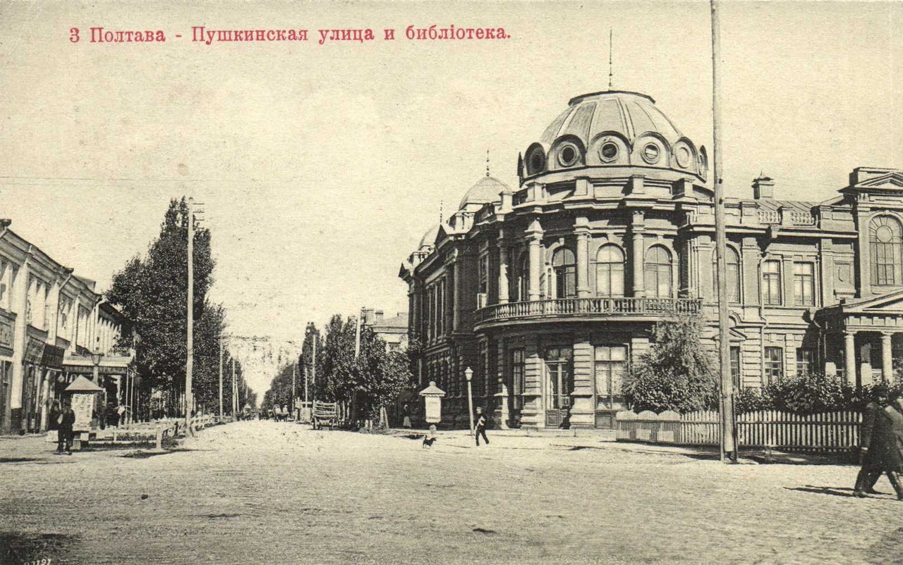 Пушкинская улица и библиотека
