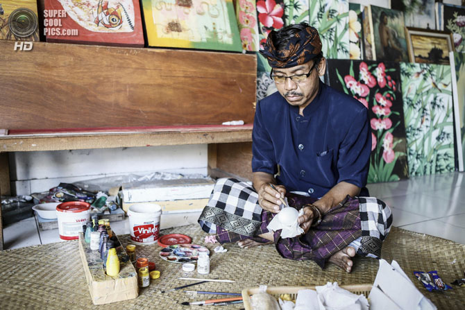 Роспись яиц по-индонезийски