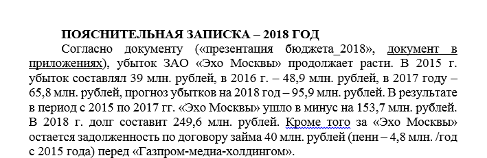 Венедиктов обнаглел. Требует денег в дар для Эха, которое банктрот.