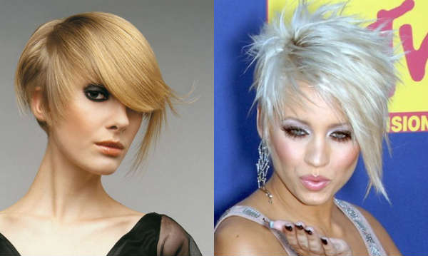 Стрижки с косой челкой Стрижки с косой челкой