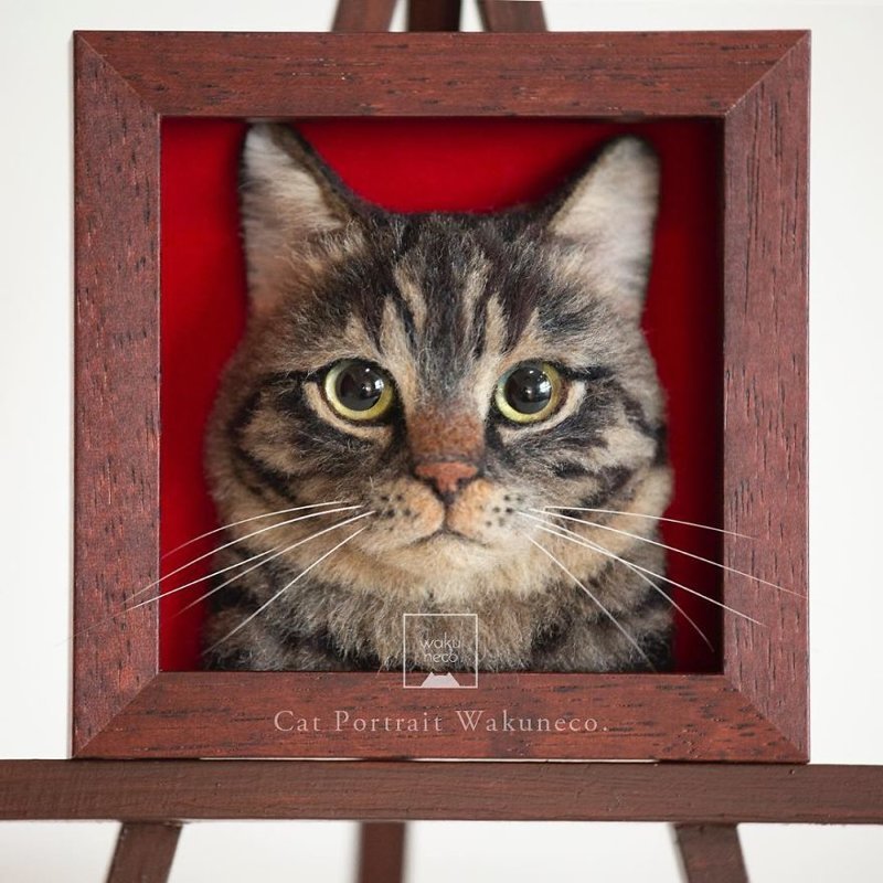 Художник из Японии делает из шерсти гиперреалистичные кошачьи портреты в мире, кошки, люди, портрет, своими руками, художник, шерсть, япония