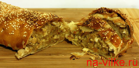 Рулет с капустой порезать