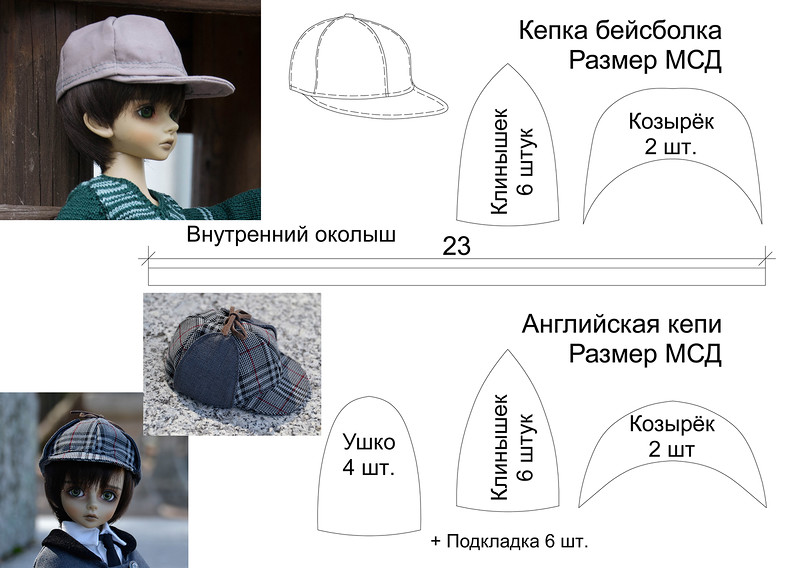 Как сделать кепку на куклу Как сделать кепку на куклу