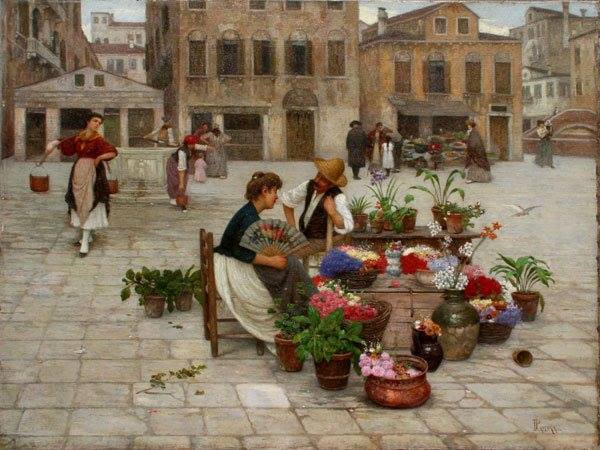 Любовь глядит и торжествует... Итальянский художник Raffaello Sorbi (1844 - 1931)