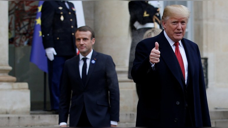 Times: Трамп напомнил Макрону, что без США Франция говорила бы по-немецки Reuters Times: Трамп напомнил Макрону, что без США Франция говорила бы по-немецки Reuters